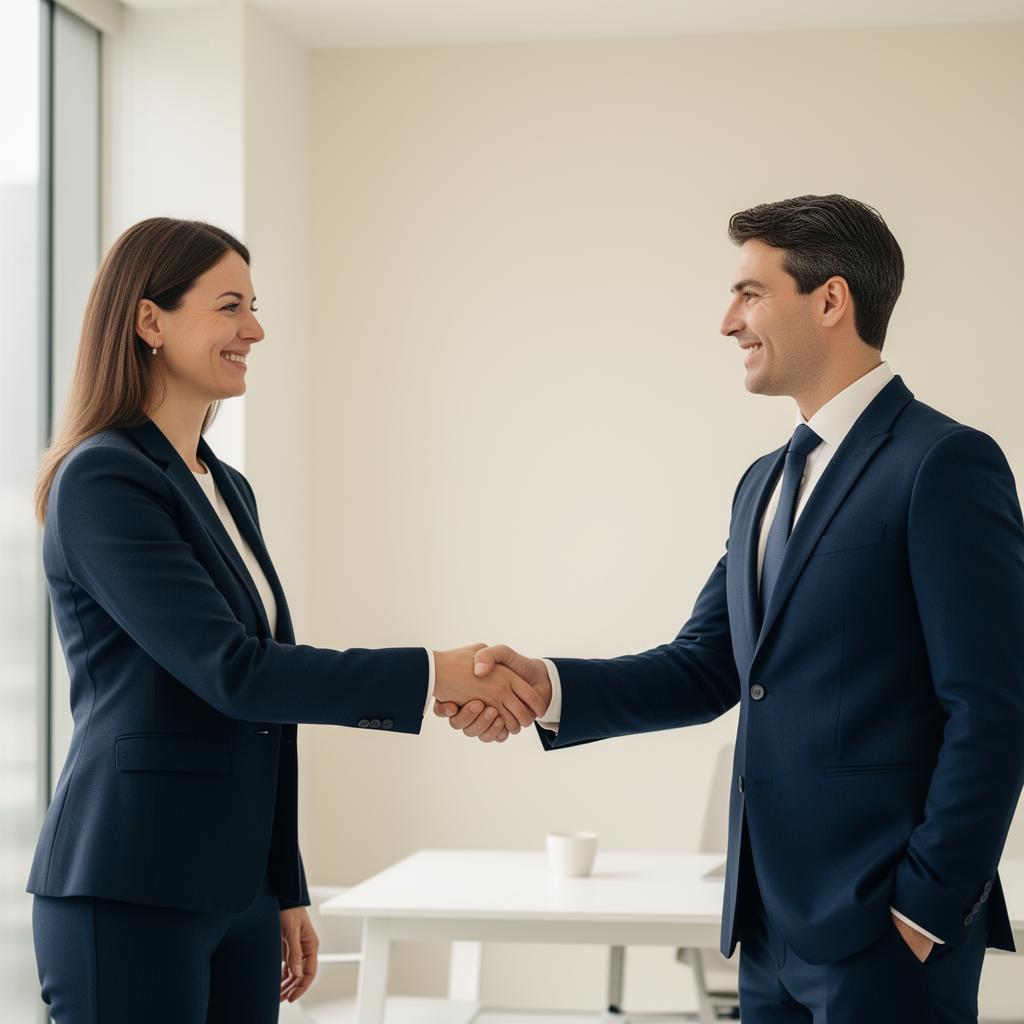 Handshake between business professionals